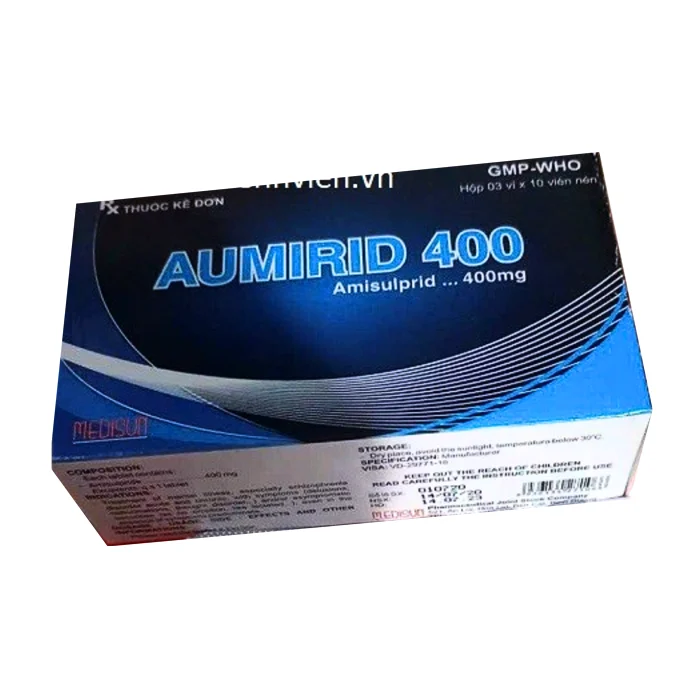 Aumirid 400mg (3 vỉ x 10 viên) - Ðiều trị một số rối loạn về tâm thần & hành vi