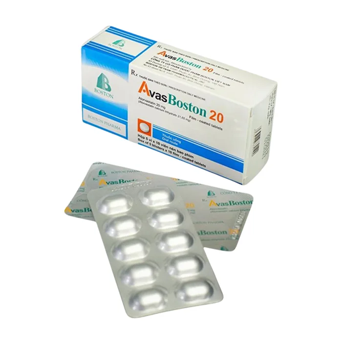Avasboston 20 (5 vỉ x 10 viên) - Điều trị rối loạn mỡ máu
