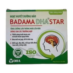 BADAMA DHA STAR (Hộp 10 vỉ x 10 viên) - Hỗ trợ giúp hoạt huyết, giúp tăng cường lưu thông máu