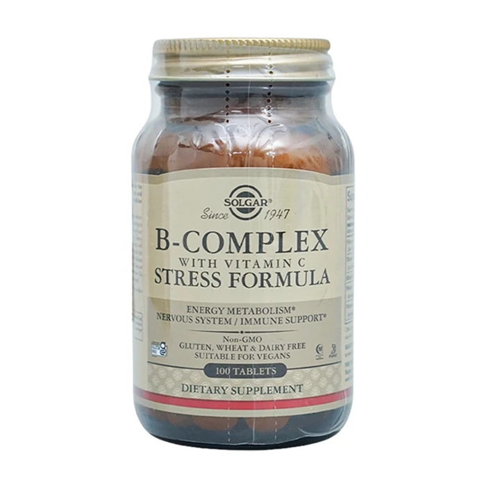 Solgar B-Complex with Vitamin C (Chai 100 viên) - Bổ sung vitamin B, C