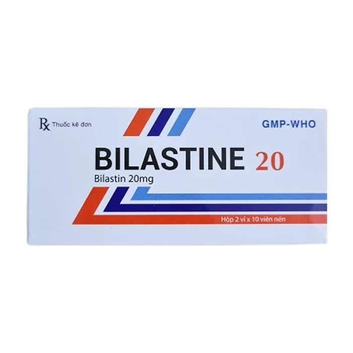 Bilastine 20mg (2 vỉ x 10 viên) – Điều trị viêm da dị ứng, mề đay, ngứa, viêm mũi dị ứng