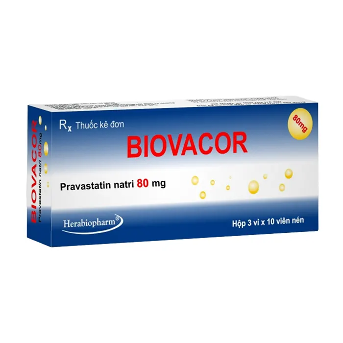 Biovacor 80mg (3 vỉ x 10 viên) - Đều trị tăng cholesterol trong máu, cholesterol máu
