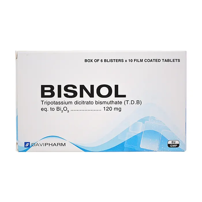 Bisnol Davipharm (6 vỉ x 10 viên) - Điều trị loét ở dạ dày, tá tràng