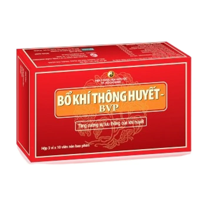 Bổ Khí Thông Huyết BVP (3 vỉ x 10 viên) - Tăng cường lưu thông khí huyết đến não và các chi
