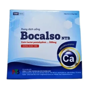 Bocalso NTB 500mg/10ml ( 6 vỉ x 5 ống 10ml) - Bổ sung calci điều trị tình trạng thiếu calci