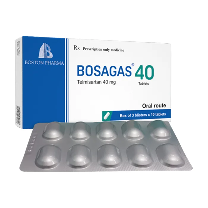 Bosagas 40mg (3 vỉ x 10 viên) - Điều trị tim mạch, huyết áp