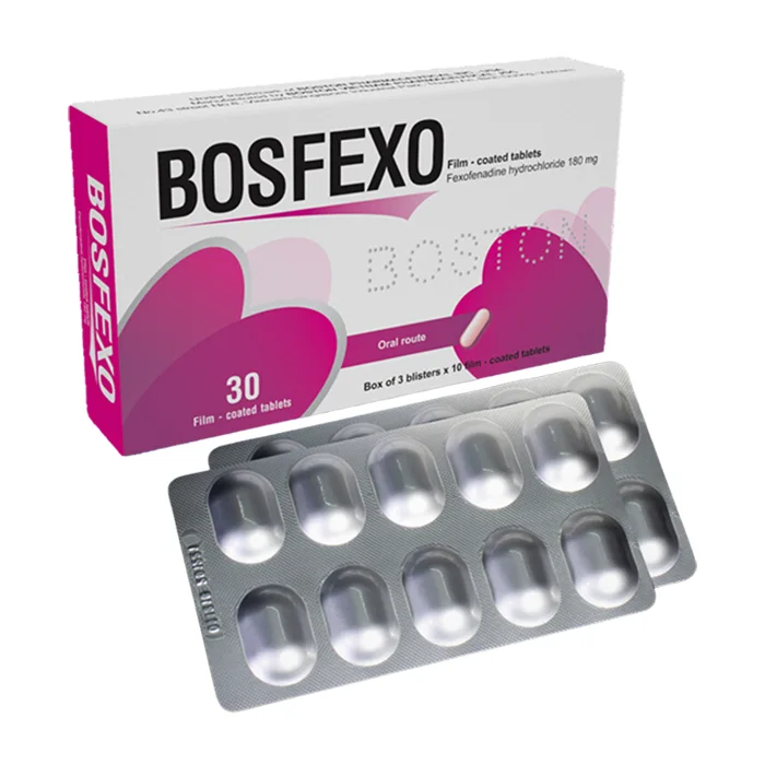 Bosfexo (3 vỉ x 10 viên) - Làm giảm các triệu chứng bệnh mề đay mãn tính vô căn