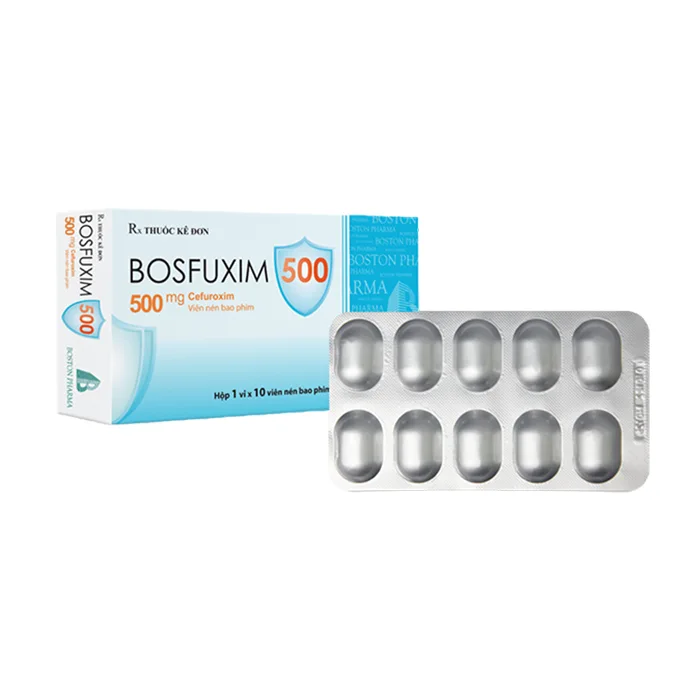 Bosfuxim 500 (Hộp 1 vỉ x 10 viên) - Điều trị nhiễm khuẩn