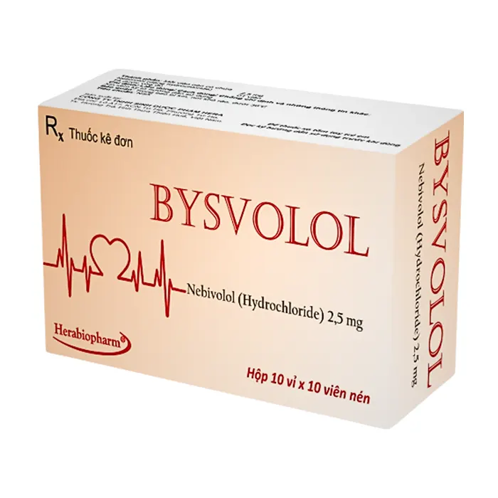 Bysvolol 2.5mg (10 vỉ x 10 viên) - Điều trị tăng huyết áp nguyên phát