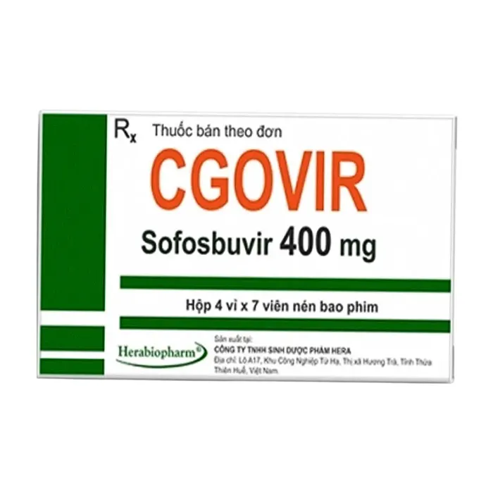 Cgovir 400mg (4 vỉ x 7 viên) - Điều trị điều trị viêm gan C mãn tính
