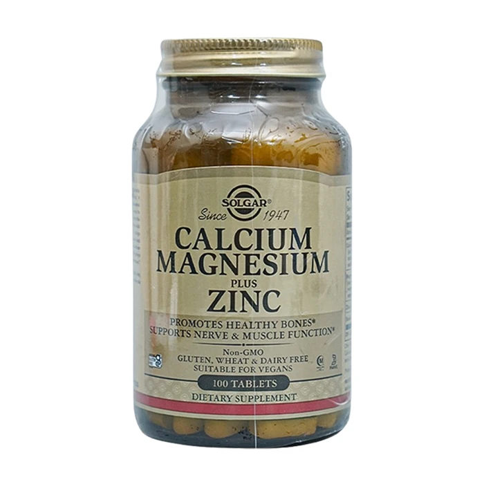 Solgar Calcium Magnesium Plus Zinc (Chai 100 viên)