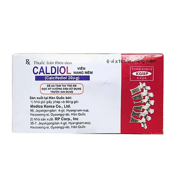Caldiol 20mg (hộp 6 vỉ x 10 viên) - Điều trị còi xương