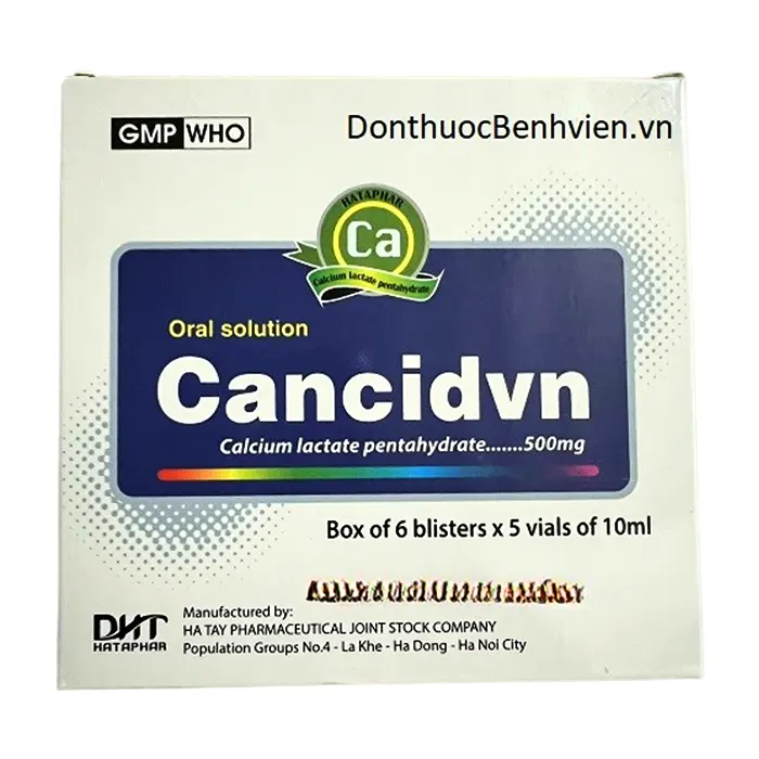Cancidvn 10ml (Hộp 6 vỉ x 5 ống 10 ml)