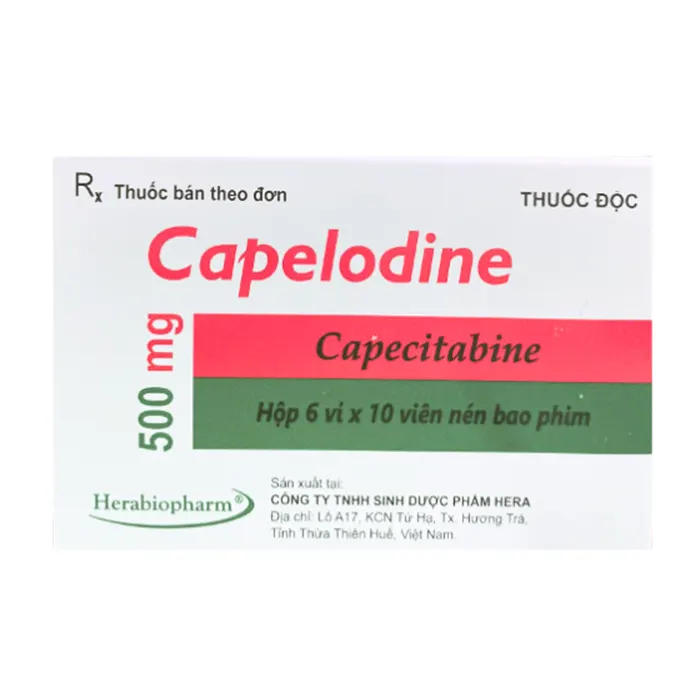 Capelodine 500mg (6 vỉ x 10 viên) - Điều trị bệnh ung thư