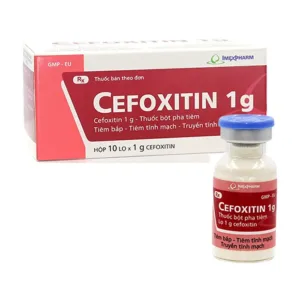 Cefoxitin 1g (Hộp 10 lọ) - Điều trị nhiễm khuẩn đường hô hấp, nhiễm khuẩn da và cấu trúc da