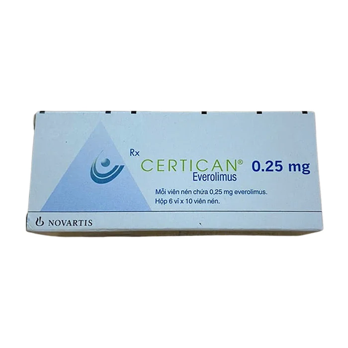 Certican 0.25mg - Ức chế hệ thống miễn dịch, đào thải chất lạ từ mô ghép