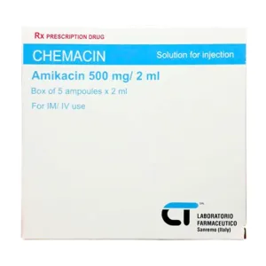Chemacin 500mg/2ml (Hộp 5 ống 2ml) - Điều trị nhiễm khuẩn