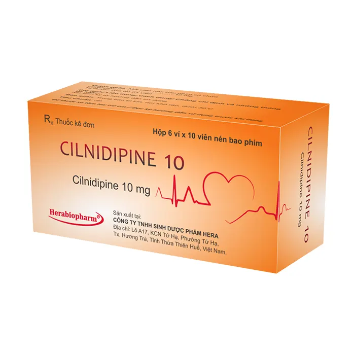 Cilnidipine 10 (6 vỉ x 10 viên) - Điều trị tăng huyết áp