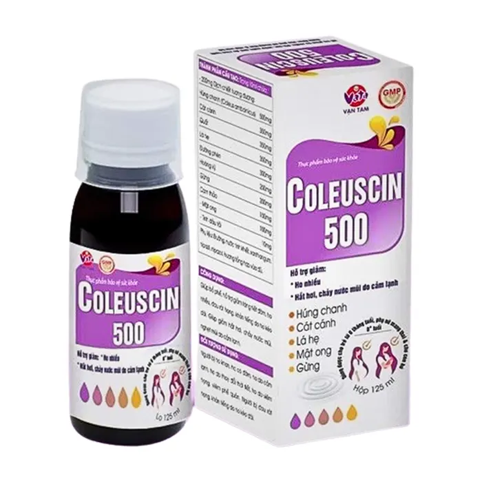 Coleuscin 500 (lọ 125ml) - Bổ phế, hỗ trợ giảm ho, đau rát họng, giảm tăng tiết dịch đờm