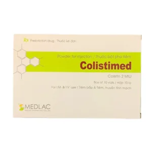 Colistimed 2 MIU (Hộp 10 lọ) - Điều trị tình trạng nhiễm khuẩn nặng