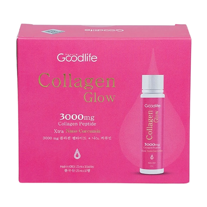 Collagen Goodlife Collagen Glow 3000mg (Hộp 10 ống x 25ml) - Hỗ trợ làm đẹp da
