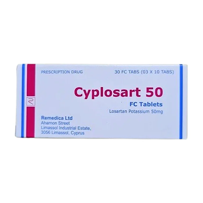 Cyplosart 50 (3 vỉ x 10 viên) - Điều trị tăng huyết áp