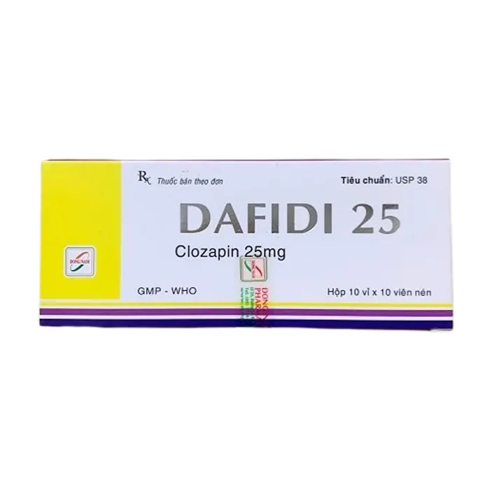 Dafidi 25 (Hộp 10 vỉ x 10 viên) - Điều trị các bệnh lý thần kinh