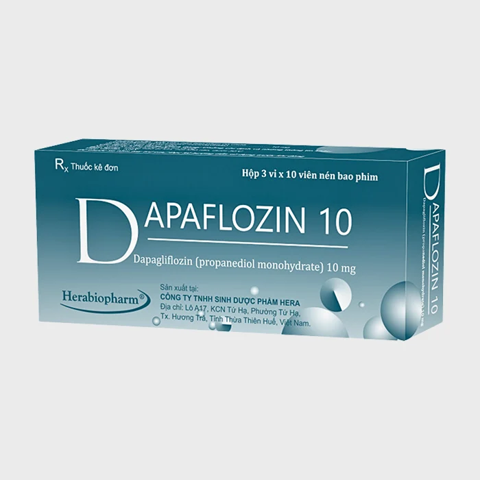 Dapafllozin 10 (3 vỉ x 10 viên) - Điều trị bệnh đái tháo đường týp 2