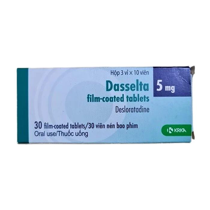 Dasselta 5mg (3 vỉ x 10 viên) - Điều trị viêm mũi dị ứng, giảm các triệu chứng liên quan đến mày đay mạn tính