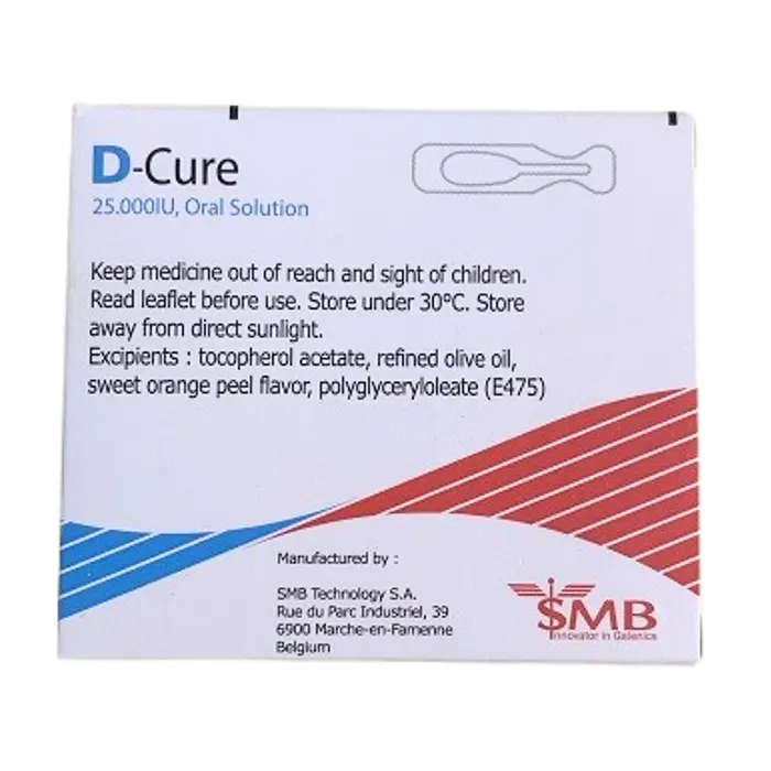 D-Cure 25000IU (1 vỉ x 4 ống) - Phòng và điều trị thiếu vitamin D