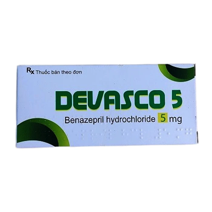Devasco 5 (Hộp 4 vỉ x 7 viên) - Điều trị tăng huyết áp, đau thắt ngực, loạn nhịp tim