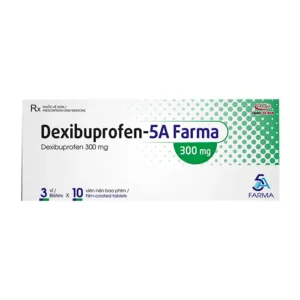 Dexibuprofen-5A Farma 300mg (3 vỉ x 10 viên) - Điều trị triệu chứng viêm và giảm đau trong bệnh viêm xương khớp
