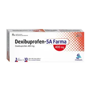 Dexibuprofen-5A Farma 400mg (3 vỉ x 10 viên) - Điều trị triệu chứng viêm và giảm đau trong bệnh viêm xương khớp