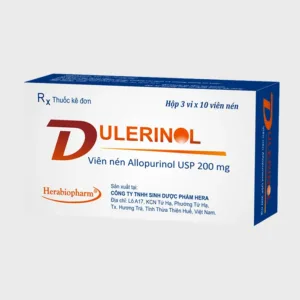 Dulerinol 200mg (3 vỉ x 10 viên) - Giảm nồng độ urat quá mức khi có sự lắng đọng urat/acid uric