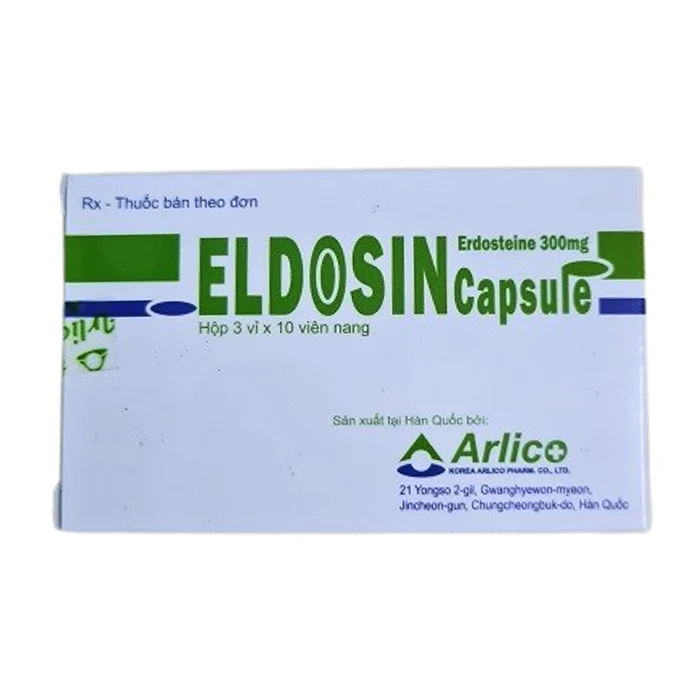 Eldosin Capsule 300mg (3 vỉ x 10 viên) - Làm loãng đàm trong bệnh lý hô hấp