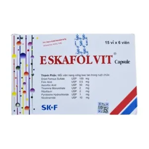 Eskafolvit Capsule Eskayef (15 vỉ x 6 viên) - Phòng và điều trị bệnh thiếu máu do thiếu sắt