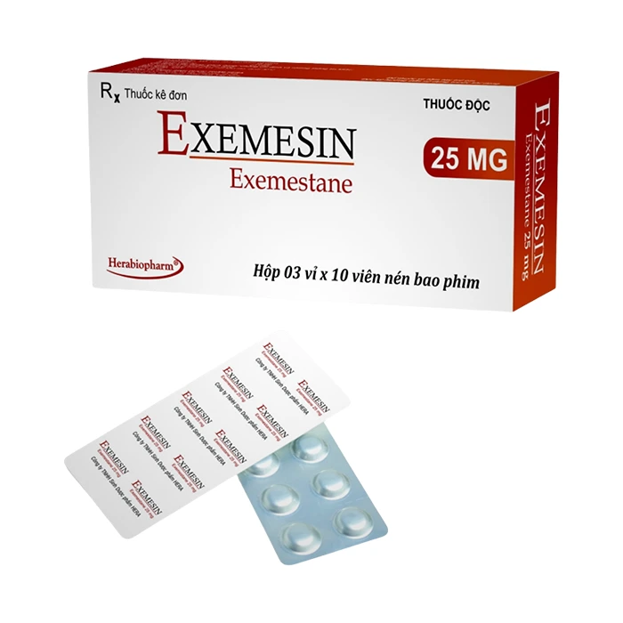 Exemesin 25mg (3 vỉ x 10 viên) - Điều trị bệnh ung thư vú