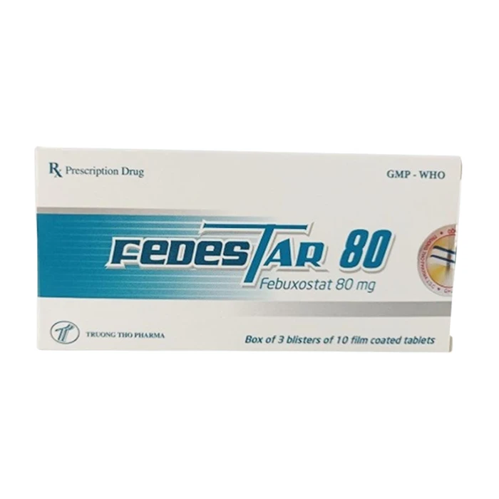 Fedestar 80mg - Điều trị và kiểm soát tình trạng tăng acid uric máu, bệnh Gout