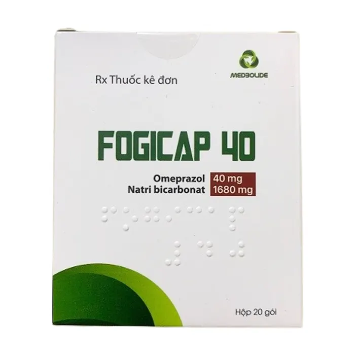 Fogicap 40 (20 gói) - Điều trị viêm loét dạ dày, đường tiêu hóa