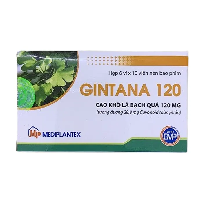 Gintana 120mg (60 viên) - Cải thiện di chứng sau đột quỵ