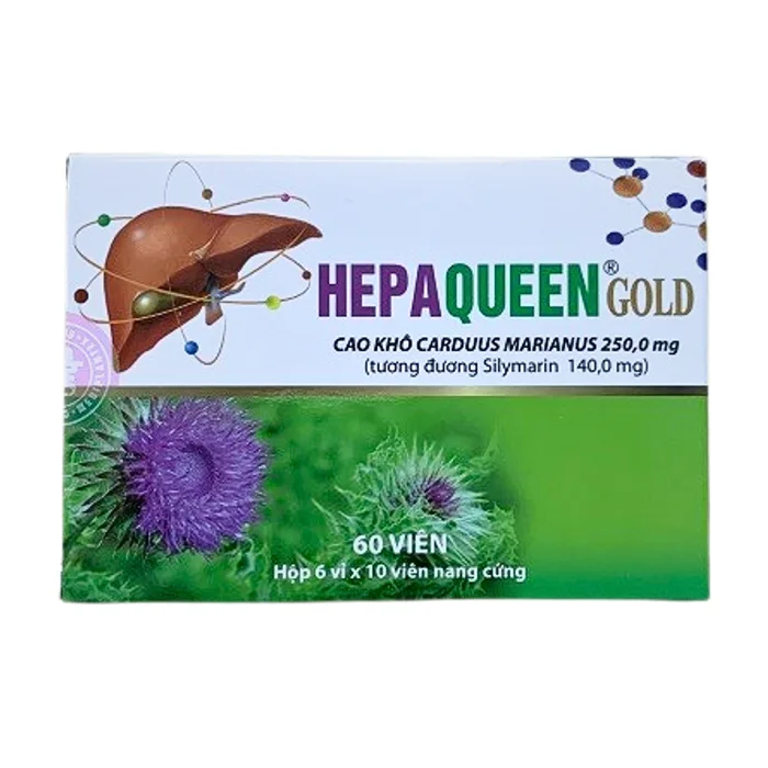 Hepaqueen Gold (6 vỉ x 10 viên) - Điều trị gan nhiễm mỡ, rối loạn chức năng gan mạn tính