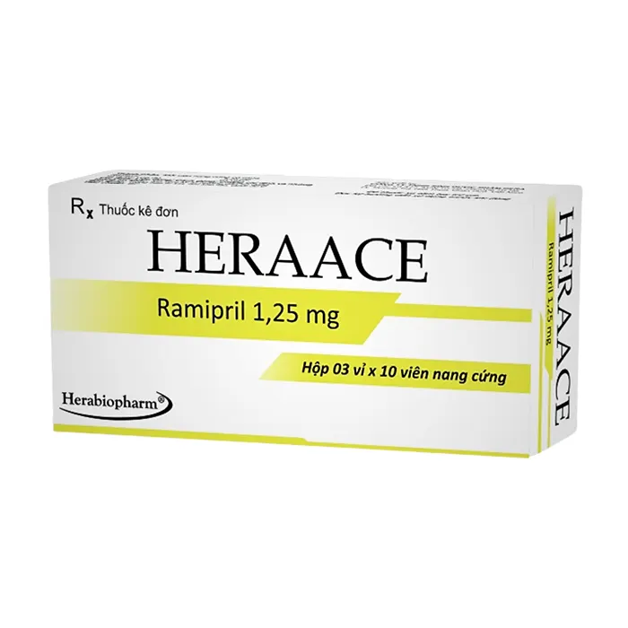 Heraace 1.25 (3 vỉ x 10 viên) - Điều trị tăng huyết áp