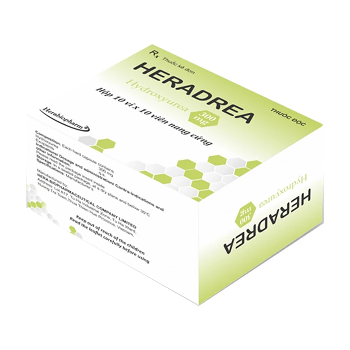 Heradrea 300mg Hydroxyure - Điều trị bệnh thiếu máu hồng cầu hình liềm, bệnh bạch cầu tủy mạn tính