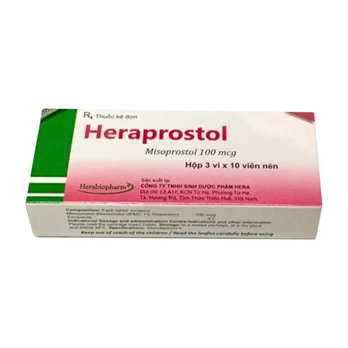 Heraprostol 100mcg (3 vỉ x 10 viên) - Phòng ngừa viêm loét dạ dày - tá tràng