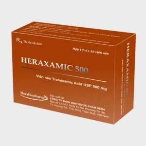 Heraxamic 500 (10 vỉ x 10 viên) - Điều trị ngắn hạn xuất huyết hoặc nguy cơ xuất huyết