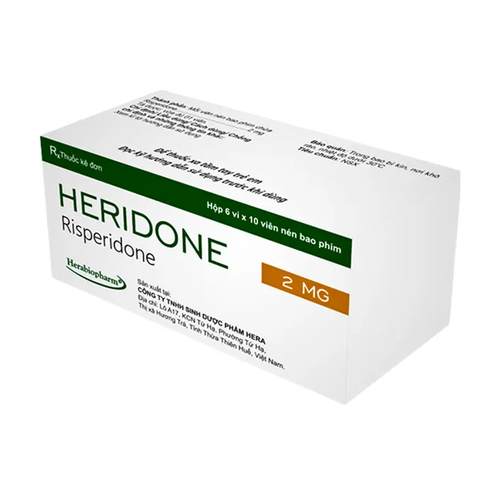 Heridone 3mg (Hộp 6 vỉ x 10 viên) - Thuốc điều trị tâm thần phân liệt