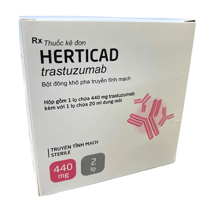 Herticad 440mg (Hộp 1 lọ và 1 lọ dung môi 20ml) - Thuốc điều trị ung thư