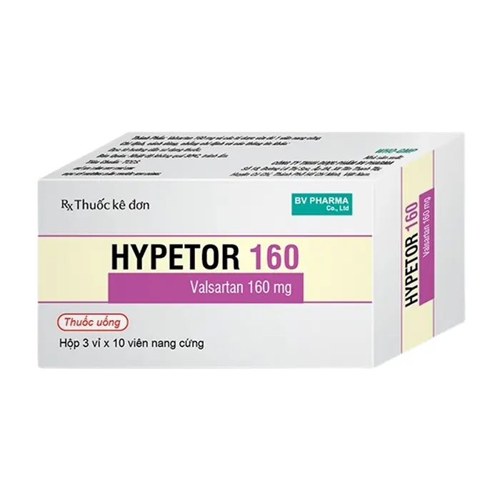 Hypetor 160 (Hộp 3 vỉ x 10 viên) - Điều trị tăng huyết áp