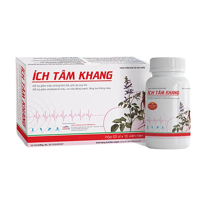 Tâm Khang Hồng Bàng - Hỗ trợ giảm triệu chứng khó thở, phù do suy tim
