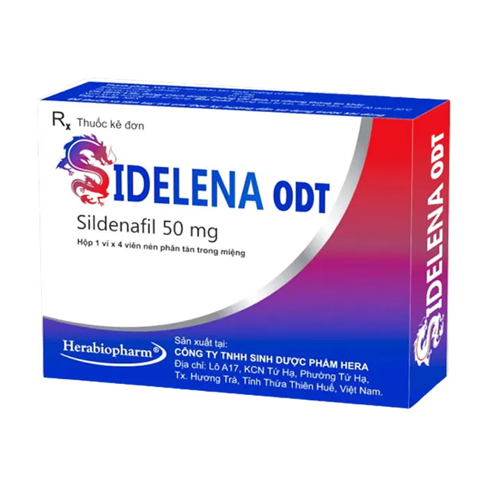 Sidelena ODT 50mg (1 vỉ x 4 viên) - Tăng cường sinh lý nam giới